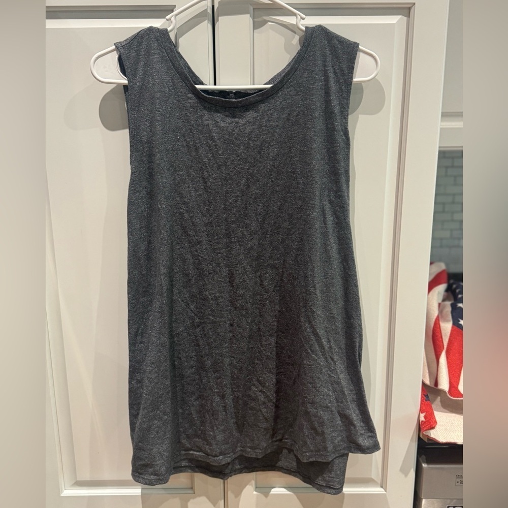 Maurices Gray Sleeveless Muscle Tee Relaxed Fit